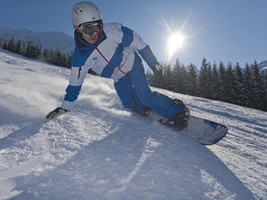 Snowboarden am Karkogel